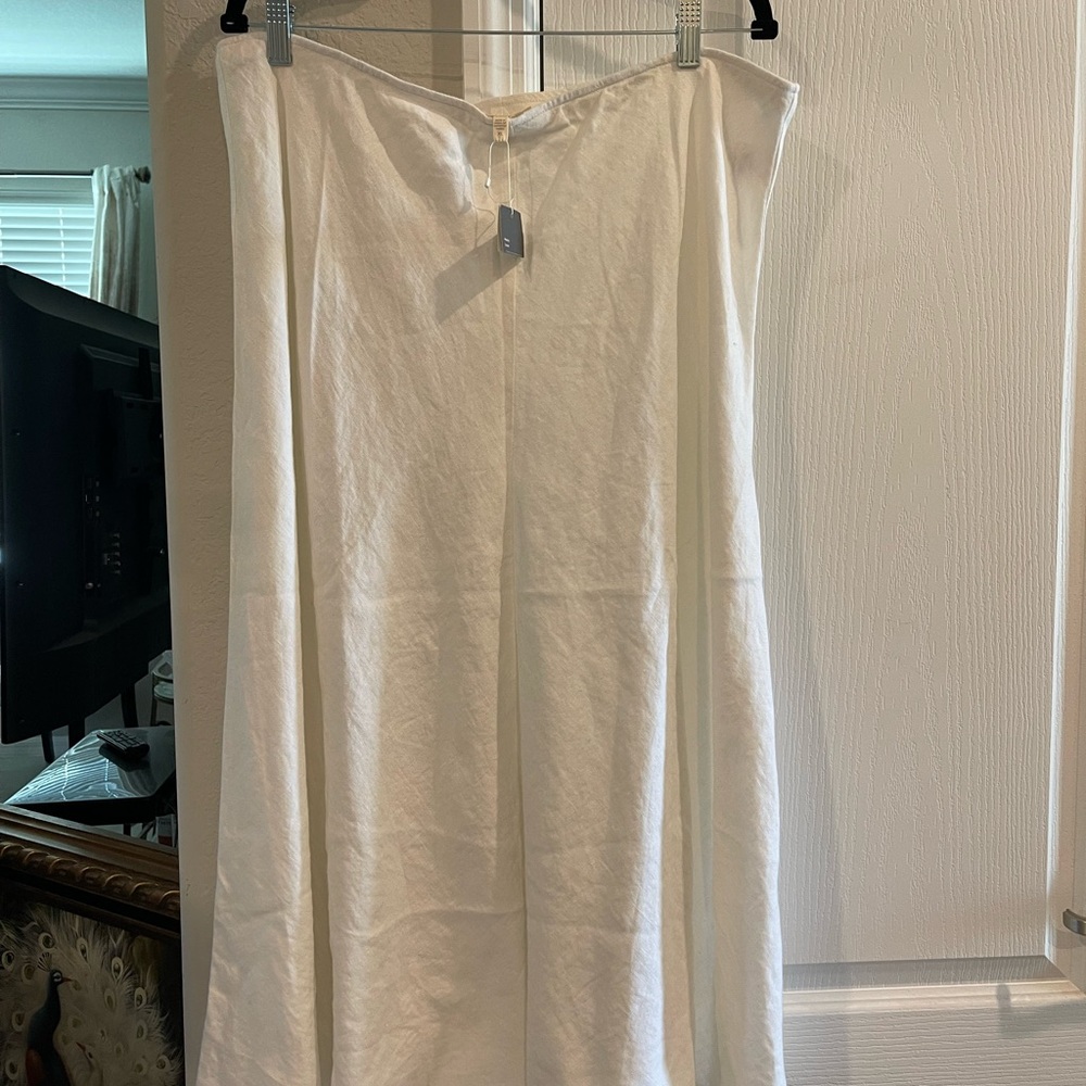 Eileen Fisher White A-Line Skirt Size L Large NWT - Picture 4 of 4